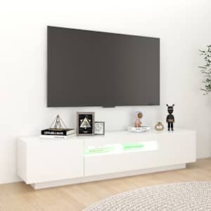 TV skříňka s LED osvětlením bílá 180 x 35 x 40 cm - obrázek 4