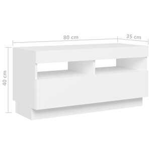 TV skříňka s LED osvětlením bílá 180 x 35 x 40 cm - obrázek 9