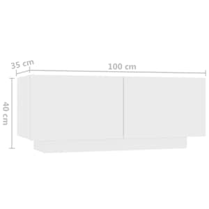 TV skříňka s LED osvětlením bílá 180 x 35 x 40 cm - obrázek 10