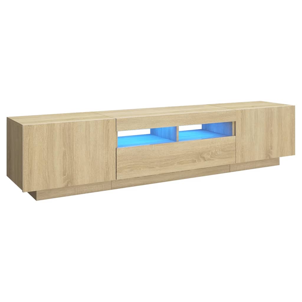 vidaXL TV skříňka s LED osvětlením dub sonoma 180 x 35 x 40 cm