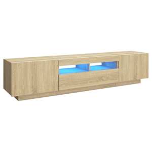 TV skříňka s LED osvětlením dub sonoma 180 x 35 x 40 cm - obrázek 2