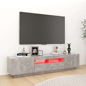TV skříňka s LED osvětlením betonově šedá 180 x 35 x 40 cm - obrázek 4