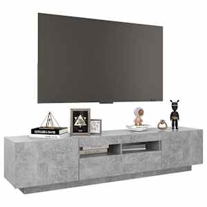 TV skříňka s LED osvětlením betonově šedá 180 x 35 x 40 cm - obrázek 6