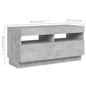 TV skříňka s LED osvětlením betonově šedá 180 x 35 x 40 cm - obrázek 9