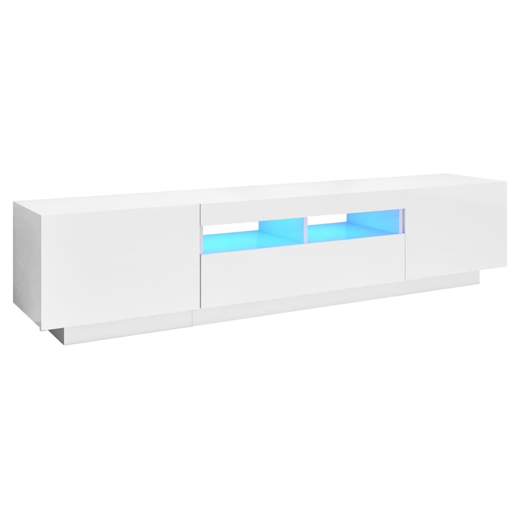 BOO – Meuble TV avec LED 180cm Blanc brillant | meublestv.fr 2
