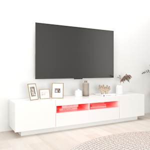 TV skříňka s LED osvětlením bílá 200 x 35 x 40 cm - obrázek 3