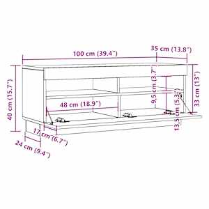TV skříňka s LED osvětlením bílá 200 x 35 x 40 cm - obrázek 13