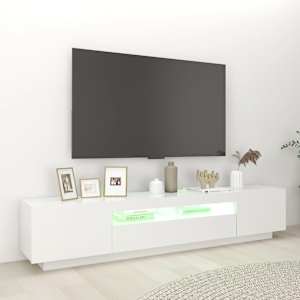 TV skříňka s LED osvětlením bílá 200 x 35 x 40 cm - obrázek 4
