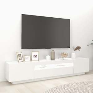TV skříňka s LED osvětlením bílá 200 x 35 x 40 cm - obrázek 5