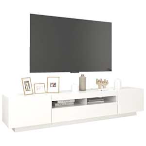TV skříňka s LED osvětlením bílá 200 x 35 x 40 cm - obrázek 6