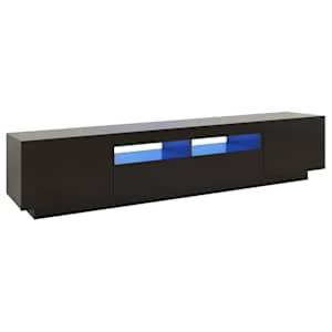TV skříňka s LED osvětlením černá 200 x 35 x 40 cm - obrázek 2