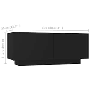 TV skříňka s LED osvětlením černá 200 x 35 x 40 cm - obrázek 13
