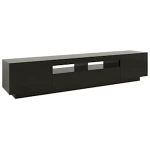 TV skříňka s LED osvětlením černá 200 x 35 x 40 cm - obrázek 7