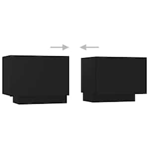 TV skříňka s LED osvětlením černá 200 x 35 x 40 cm - obrázek 8