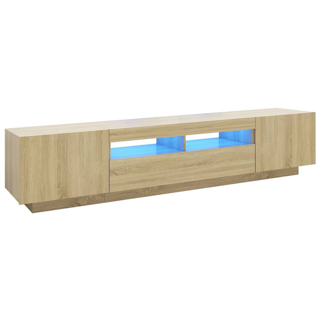 

vidaXL TV Cabinet with LED Lights Sonoma Oak 78.7"x13.8"x15.7"