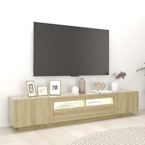 TV skříňka s LED osvětlením dub sonoma 200 x 35 x 40 cm - obrázek 3