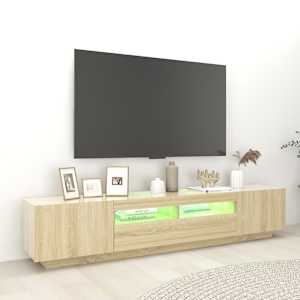 TV skříňka s LED osvětlením dub sonoma 200 x 35 x 40 cm - obrázek 5