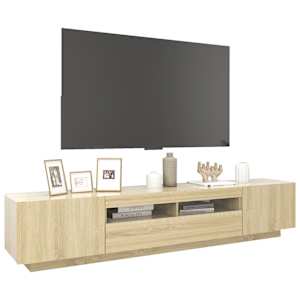 TV skříňka s LED osvětlením dub sonoma 200 x 35 x 40 cm - obrázek 6