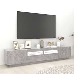 TV skříňka s LED osvětlením betonově šedá 200 x 35 x 40 cm - obrázek 3