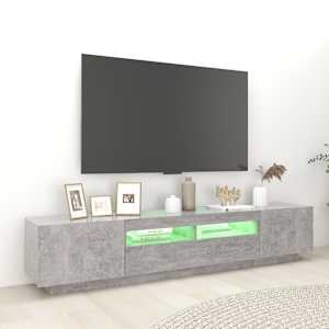 TV skříňka s LED osvětlením betonově šedá 200 x 35 x 40 cm - obrázek 4