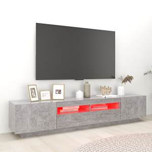 TV skříňka s LED osvětlením betonově šedá 200 x 35 x 40 cm - obrázek 5