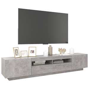 TV skříňka s LED osvětlením betonově šedá 200 x 35 x 40 cm - obrázek 6