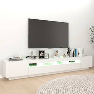 TV skříňka s LED osvětlením bílá 260 x 35 x 40 cm - obrázek 4