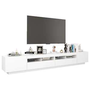 TV skříňka s LED osvětlením bílá 260 x 35 x 40 cm - obrázek 6