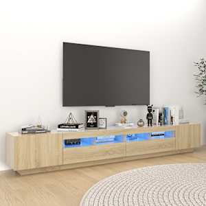 TV skříňka s LED osvětlením dub sonoma 260 x 35 x 40 cm - obrázek 1