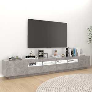 TV skříňka s LED osvětlením betonově šedá 260 x 35 x 40 cm - obrázek 3