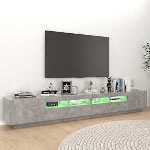 TV skříňka s LED osvětlením betonově šedá 260 x 35 x 40 cm - obrázek 5