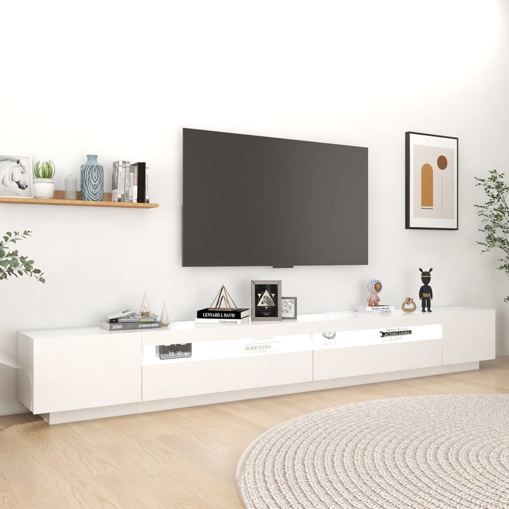 

vidaXL Tv-meubel met LED-verlichting 300x35x40 cm wit