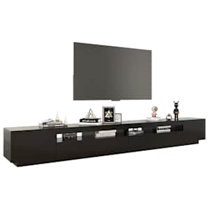 TV skříňka s LED osvětlením černá 300 x 35 x 40 cm - obrázek 6