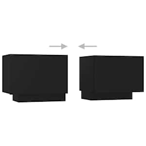 TV skříňka s LED osvětlením černá 300 x 35 x 40 cm - obrázek 8