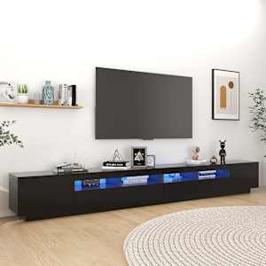 TV skříňka s LED osvětlením černá 300 x 35 x 40 cm - obrázek 1