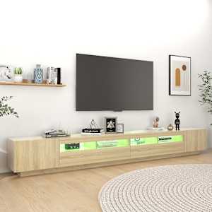 TV skříňka s LED osvětlením dub sonoma 300 x 35 x 40 cm - obrázek 5