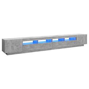 vidaXL telerialus LED-tuledega, betoonhall, 300 x 35 x 40 cm