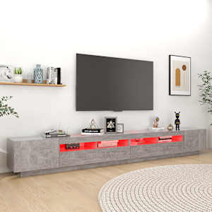 TV skříňka s LED osvětlením betonově šedá 300 x 35 x 40 cm - obrázek 4