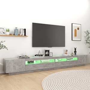 TV skříňka s LED osvětlením betonově šedá 300 x 35 x 40 cm - obrázek 5