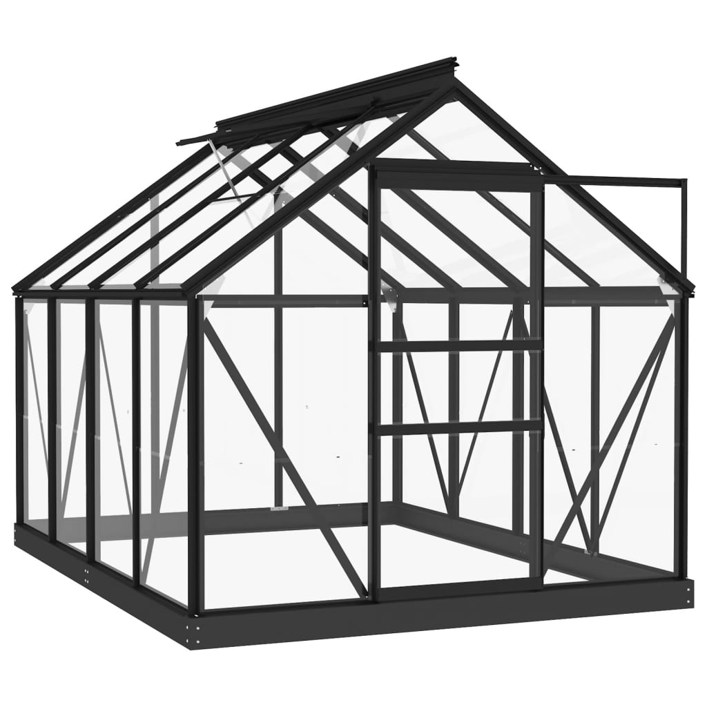 vidaXL Vervangend frame tuinkas 155x103x191 cm aluminium antraciet