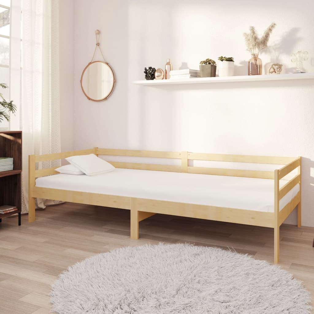 vidaXL daybed 90x200 cm massivt fyrretræ billede