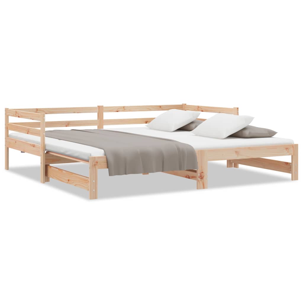 vidaXL Výsuvná válenda masivní borové dřevo 2× (90 x 200 cm)