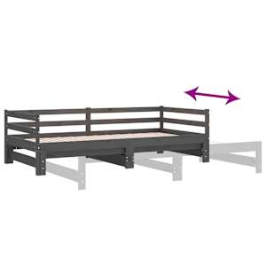 Výsuvná válenda šedá masivní borovice 2 x (90 x 200) cm - obrázek 9