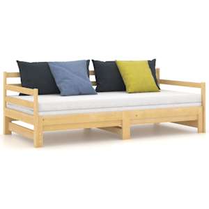 Výsuvná válenda masivní borové dřevo 2× (90 x 200 cm) - obrázek 4
