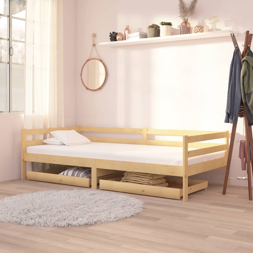 Cajones para sofá cama 2 piezas madera maciza de p