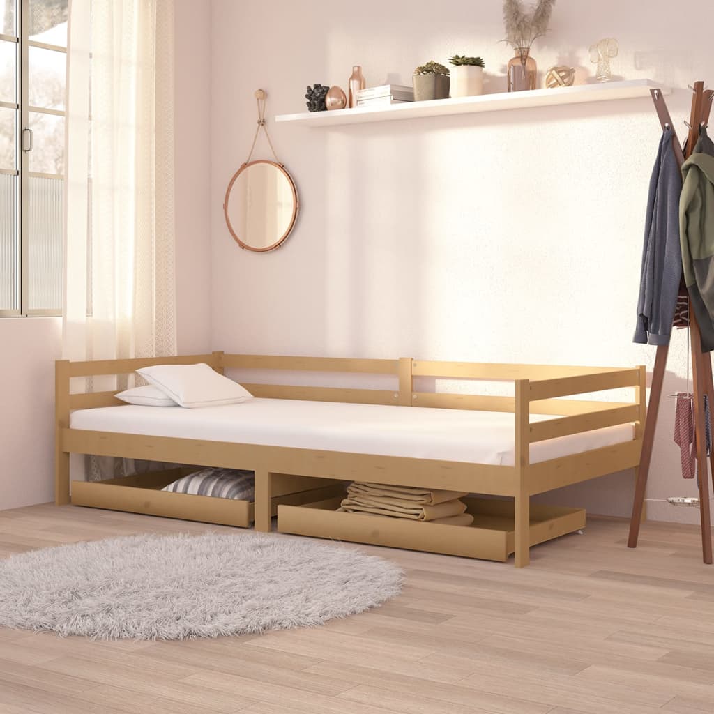 Cajones para sofá cama 2 piezas madera maciza pino