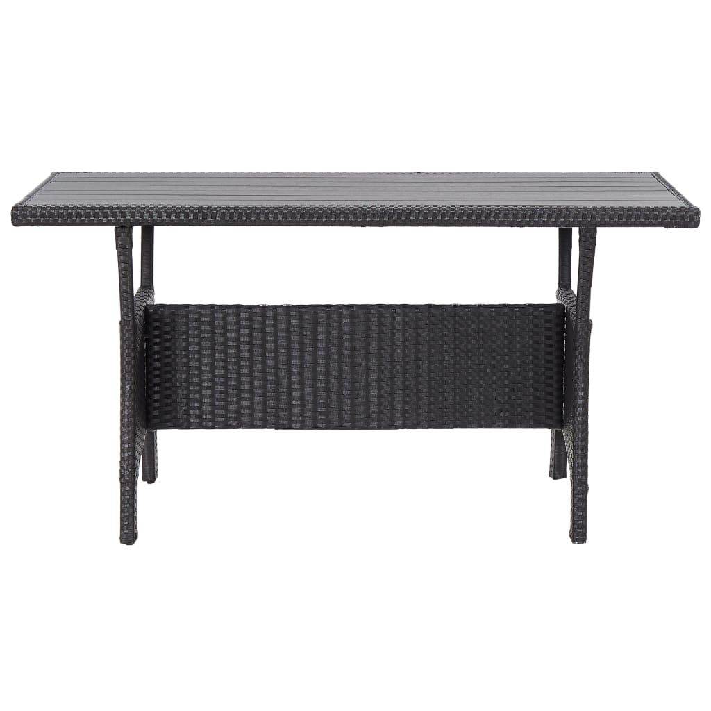 

vidaXL Tuintafel 120x70x66 cm poly rattan zwart