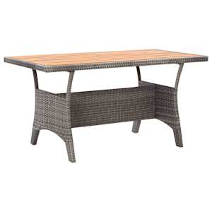 Vrtna miza siva 120x70x66 cm trden akacijev les