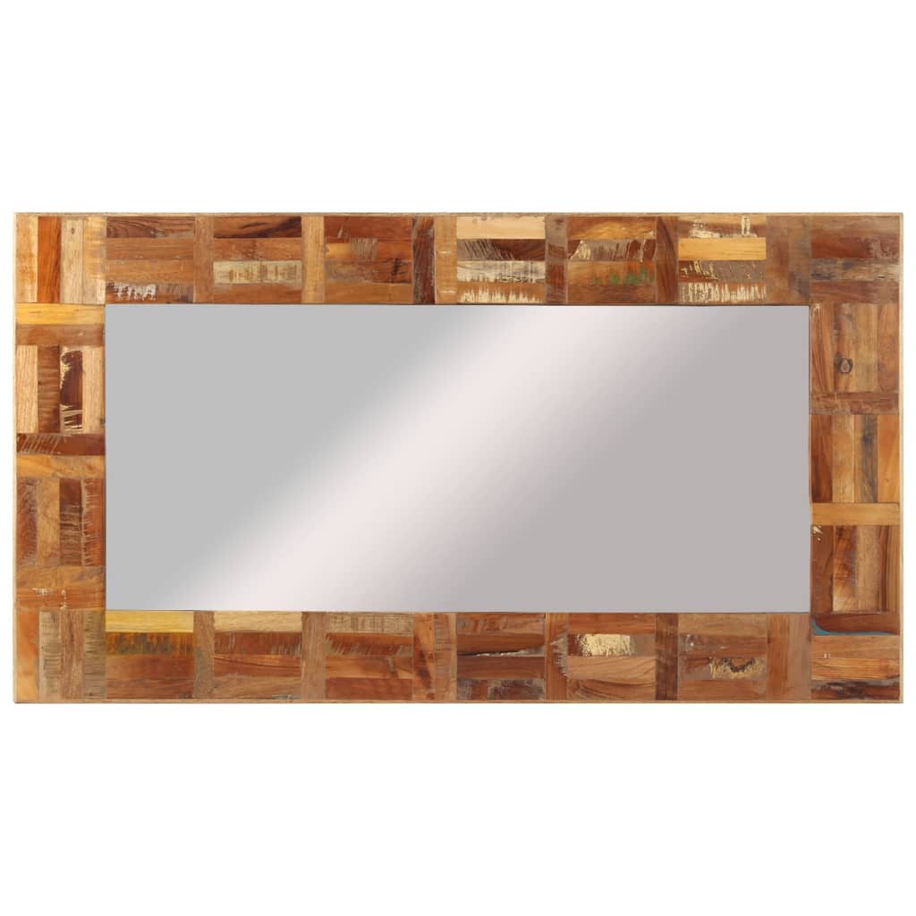 vidaXL Miroir mural Bois massif de récupération 60x110 cm