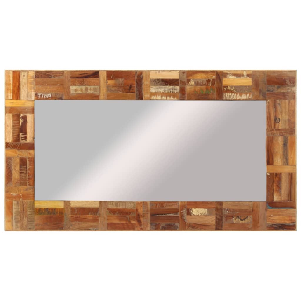 vidaXL Wandspiegel 60x110 cm massief gerecycled hout
